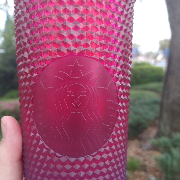 NIB Disney Starbucks Tumbler with Straw- Cinderella Castle Pink Purple Ombre - Picture 5 of 6